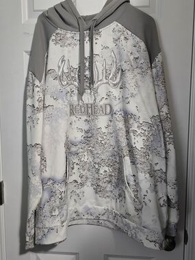 RedHead Men's Gray & White Camo Crewneck Hoodie